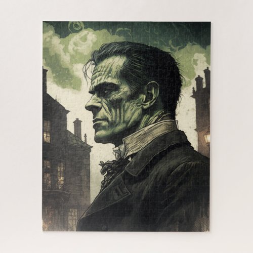 Frankenstein Gothic Literature Book Lover Reader Jigsaw Puzzle