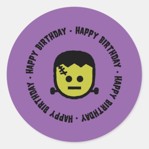 Frankenstein Halloween Birthday Stickers