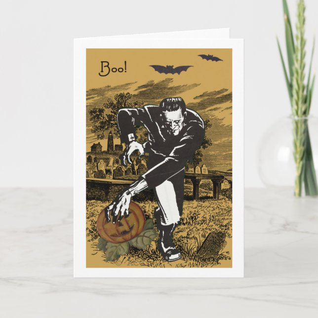 Frankenstein Halloween Card (Front)