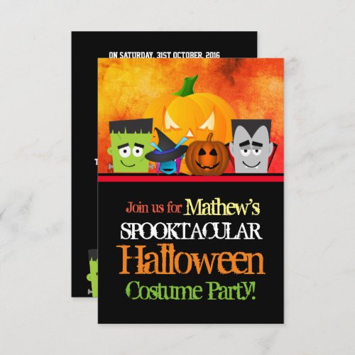 Frankenstein  Halloween Costume Party Invitation