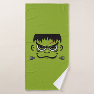 Frankenstein Halloween Face Bath Towel