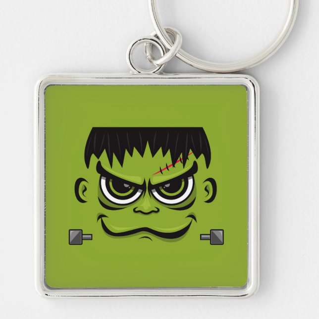 Frankenstein Halloween Face Keychain (Front)