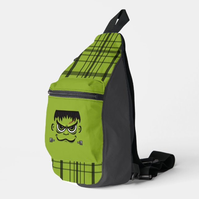 Frankenstein Halloween Face Sling Bag (Right Corner)