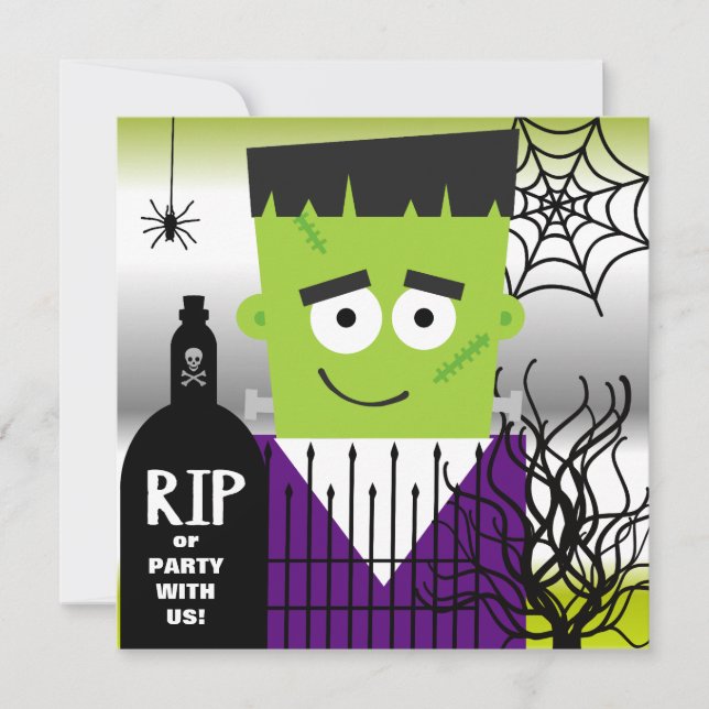 Frankenstein Halloween Party Invitation (Front)