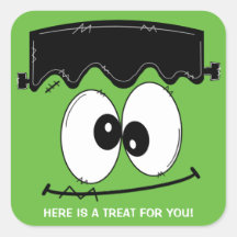 Frankenstein Halloween Party Stickers, Halloween