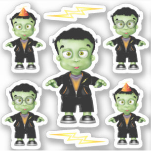 Frankenstein Halloween Sticker