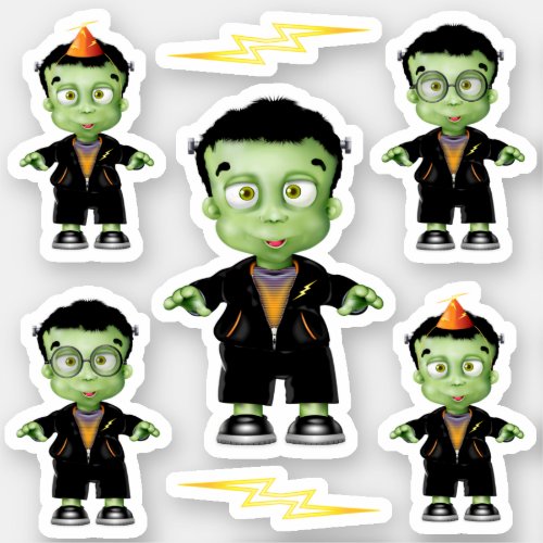 Frankenstein Halloween Sticker