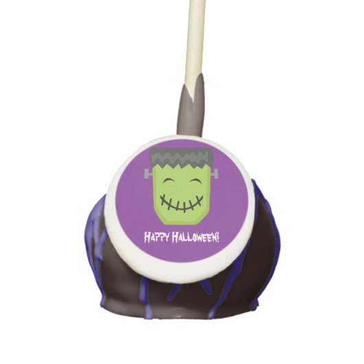 Frankenstein Happy Halloween Cake Pops (Front)