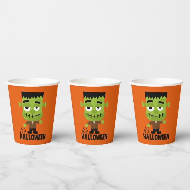 Frankenstein It's Halloween Paper Cups (Multi)