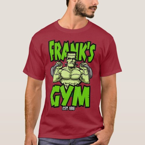 Frankenstein Kettlebell Fitness Gym Halloween T_Shirt