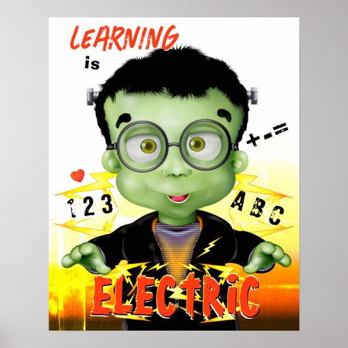 Frankenstein Kindergarten School Poster
