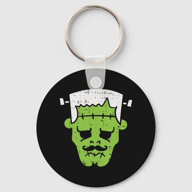 Frankenstein Lazy Halloween Costume Horror Movie M Keychain (Front)