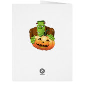 Frankenstein Monster Cartoon with Pumpkin (Back)