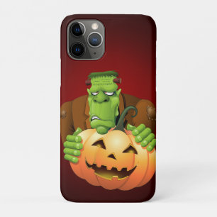 Frankenstein Monster Cartoon with Pumpkin iPhone 11 Pro Case