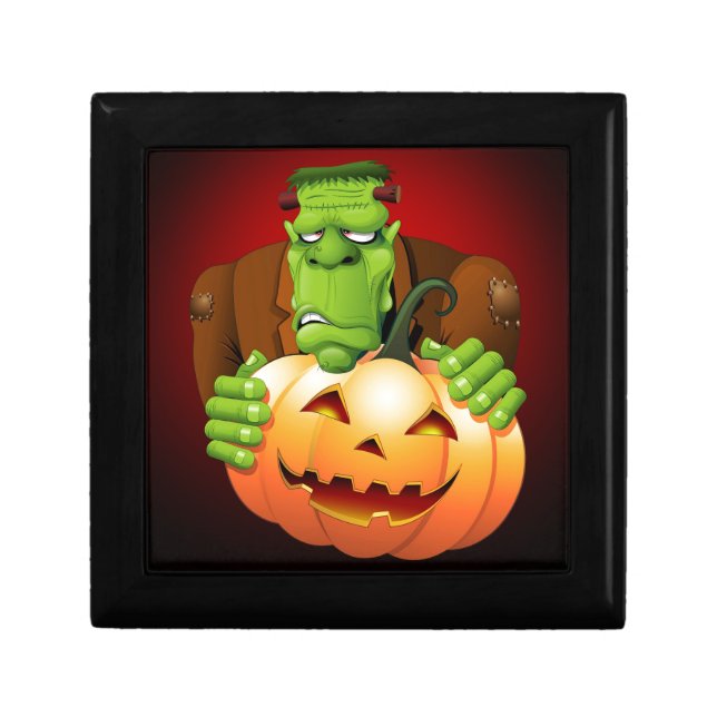 Frankenstein Monster Cartoon with Pumpkin Gift Box (Front)