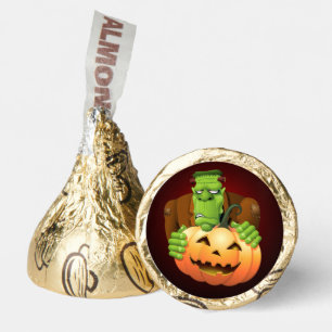 Frankenstein Monster Cartoon with Pumpkin Hershey®'s Kisses®