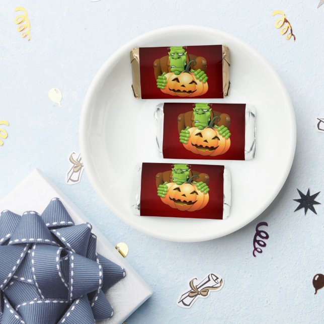 Frankenstein Monster Cartoon with Pumpkin Hershey's Miniatures (Party)