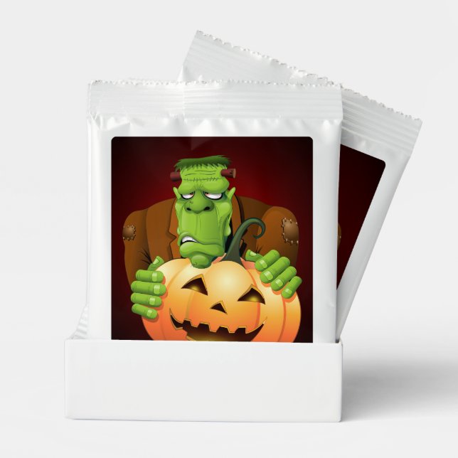 Frankenstein Monster Cartoon with Pumpkin Margarita Drink Mix (Pair)