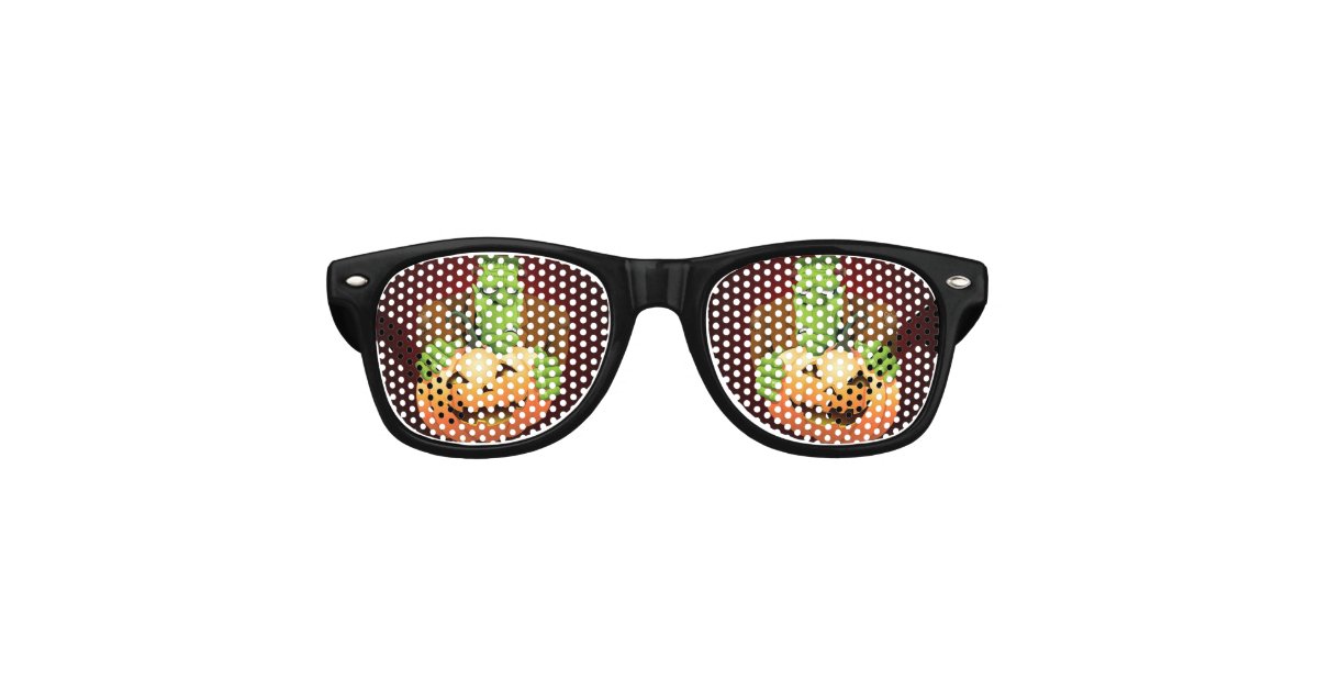 Frankenstein Monster Cartoon with Pumpkin Retro Sunglasses Zazzle