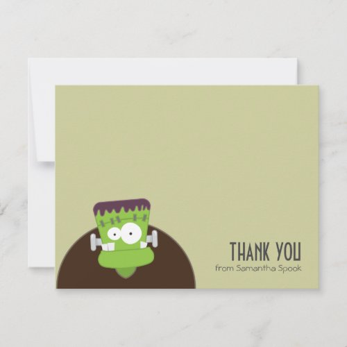 Frankenstein Monster | Flat Thank You Note Cards Personalized Announcements