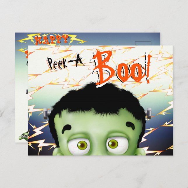 Frankenstein Monster Funny Kids Birthday Postcard (Front/Back)
