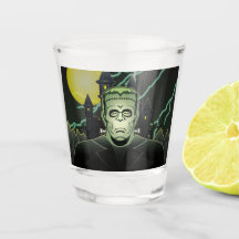 Frankenstein Monster Halloween Castle Lightning