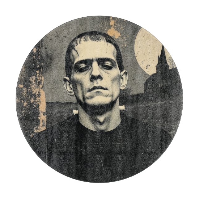 Frankenstein Monster Halloween Cutting Board (Front)