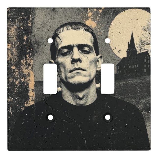 Frankenstein Monster Halloween Light Switch Cover (Front)