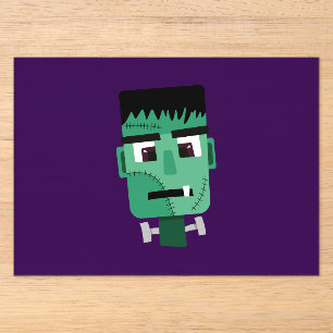 Frankenstein Monster Illustration Acrylic Invitations