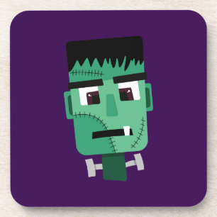 Frankenstein Monster Illustration Beverage Coaster