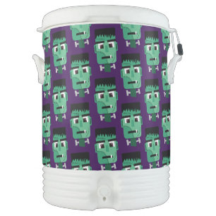 Frankenstein Monster Illustration Beverage Cooler