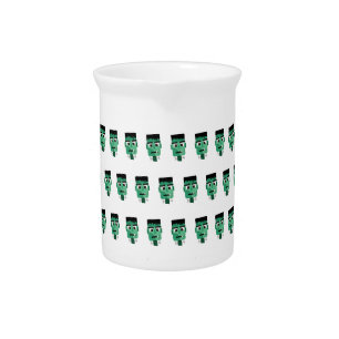 Frankenstein Monster Illustration Beverage Pitcher