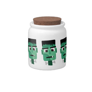 Frankenstein Monster Illustration Candy Jar