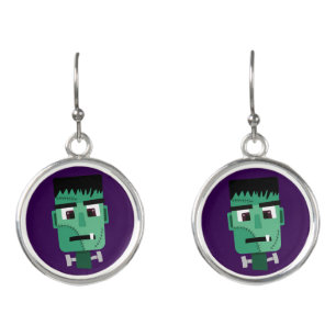 Frankenstein Monster Illustration Earrings