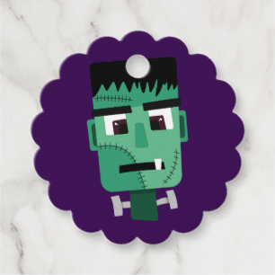 Frankenstein Monster Illustration Favor Tags