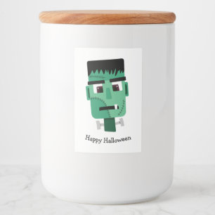 Frankenstein Monster Illustration Food Label