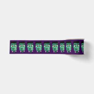 Frankenstein Monster Illustration Grosgrain Ribbon