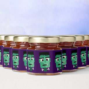 Frankenstein Monster Illustration Honey Jar Favors