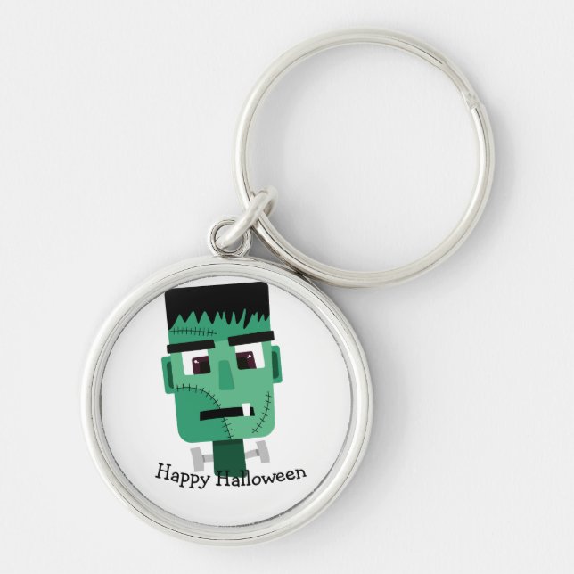 Frankenstein Monster Illustration Keychain (Front)