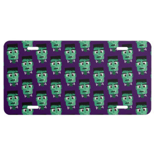 Frankenstein Monster Illustration License Plate