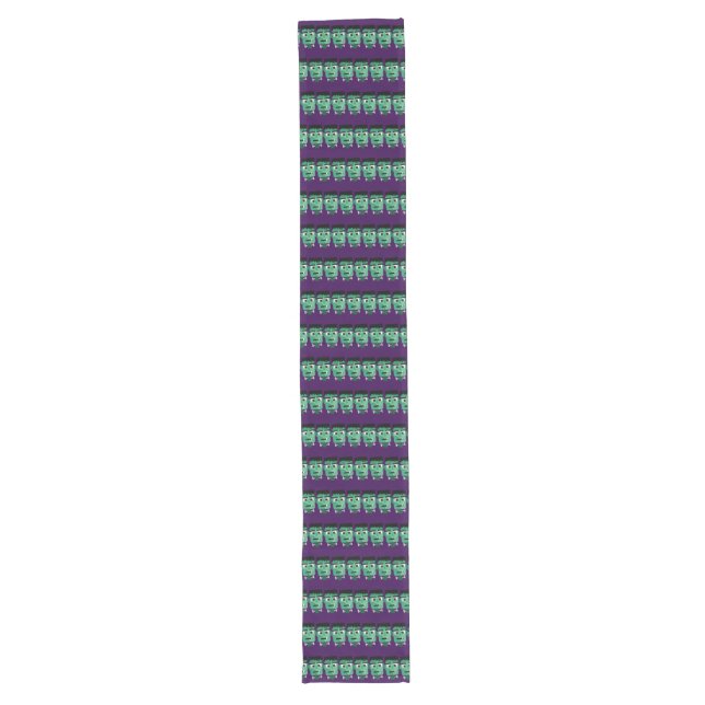 Frankenstein Monster Illustration Long Table Runner (Front)