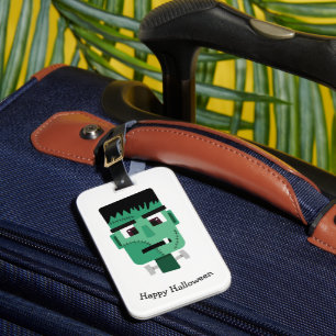 Frankenstein Monster Illustration Luggage Tag