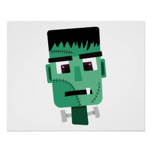 Frankenstein Monster Illustration Poster