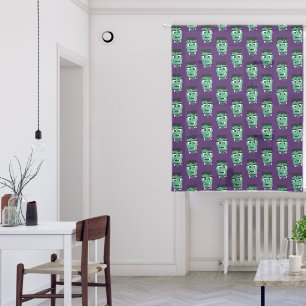 Frankenstein Monster Illustration Sheer Curtains