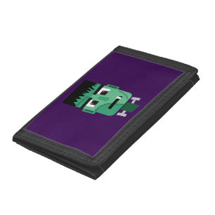 Frankenstein Monster Illustration Tri-fold Wallet