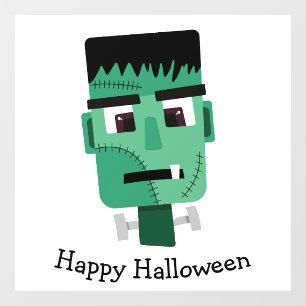 Frankenstein Monster Illustration Window Cling