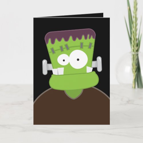 Frankenstein Monster  Kids Happy Halloween Card