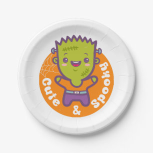 Frankenstein Monster Paper Plates
