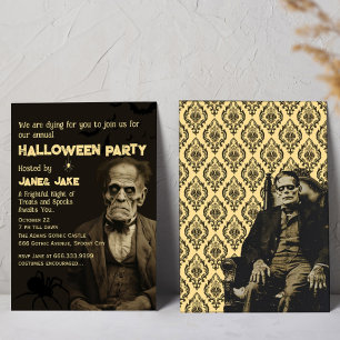 Frankenstein Monster Vintage Halloween Adult Party Invitation