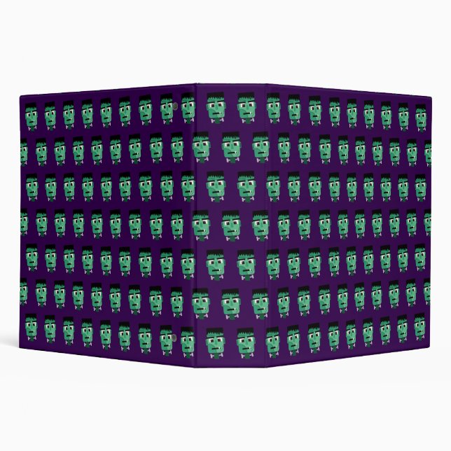 Frankenstein Monster's Head 3 Ring Binder (Background)